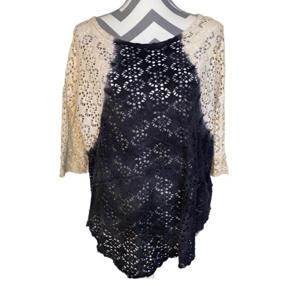 FREE People Ombre Lace Blouse Size XS